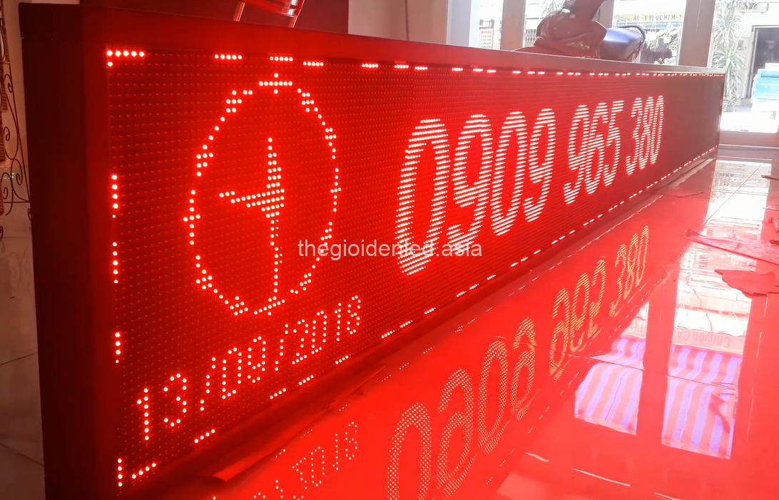 Màn hình LED Quảng Cáo P10 Outdoor màu đỏ - Công ty FADO Việt Nam