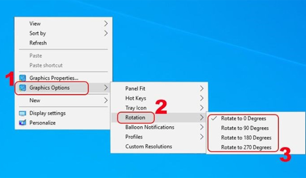 Xoay màn hình máy tính từ cài đặt Windows