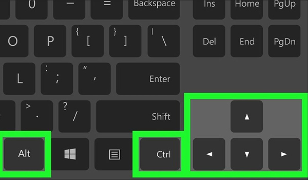 Xoay màn hình máy tính trên Windows bằng tổ hợp phím tắt