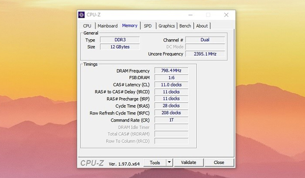 Kiểm tra số khe cắm RAM bằng phần mềm CPU-Z
